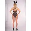 Livia Corsetti - Sexy Bunny M. Seksowny kostium króliczka z czarnymi, mocno wyciętymi body i uroczymi króliczymi uszkami