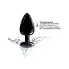 Dorcel - Diamond Plug Size L. Metalowa wtyczka analna z czarnym diamencikiem, ponad 4 cm średnicy