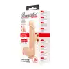 Baile - Beautiful Bahamut 8.5`. Naturalistyczne, żylaste dildo z jądrami i zarysowaną żołędzią. Podwójny, elastyczny materiał doskonale imituje ludzką skórę
