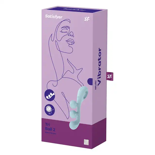 Satisfyer - Tri Ball 2 Light Blue. Wielofunkcyjny wibrator zapewniający jednoczesną potrójną stymulację łechtaczki, pochwy i anusa