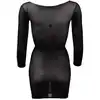 No:Xqse - Mini Dress S-L. Przezroczysta czarna sukienka, idealne dopasowanie do sylwetki. Uniwersalny rozmiar