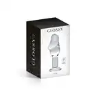 Glossy - Anal Plug N24. Szklany plug analny z realistycznym designem, wyraźnie zarysowana główka penisa