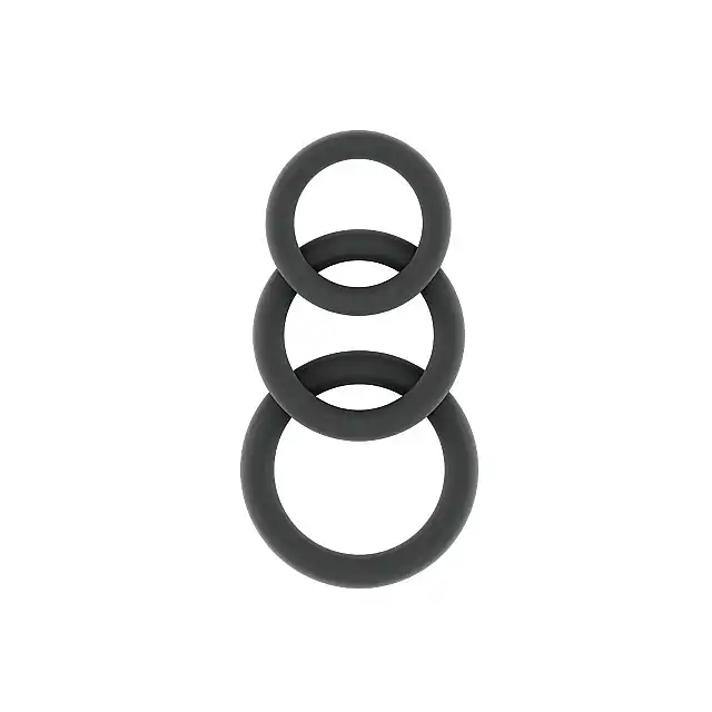 Sono - No.25 - Cockring Set - Grey. Zestaw ekskluzywnych ringów na penisa 
