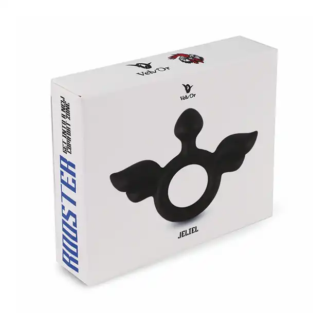 Velv'Or - Rooster Jeliel Angel Design Cock Ring - silikonowy ring na penisa o designie anioła. Dodaj sobie skrzydeł!