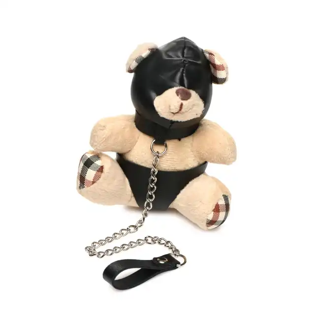 Master Series - Hooded Teddy Bear Keychain - unikatowy prezent. Mini miś ze smyczą i kapturem z opcją przypięcia