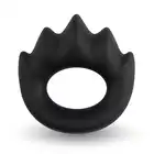 Velv'Or - Rooster Xander Oval Cock Ring With Stimulation Projections - czarny ring na penisa z pięcioma wypustkami stymulującymi. 