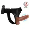 Baile - Ultra Passionate Harness Vibrator 6.2". Wibrator realistyczny z uprzężą strapon, mocna stymulacja z dodatkową stymulacją