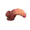 LoveToy - Extreme Dildo With Rope Pattern. Ultra realistyczne dildo z dwuwarstwową strukturą, oplecione stymulacyjnymi linami