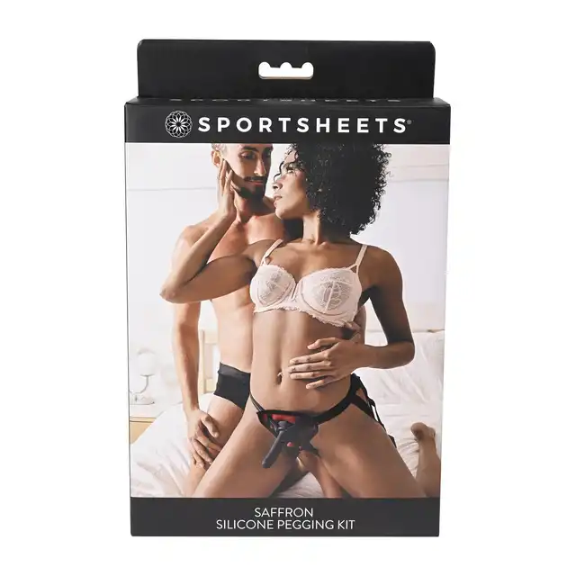 Sportsheets - Saffron Monte Strap On. Wygodna uprząż strapon z jockstrapami podkreslającymi pośladki