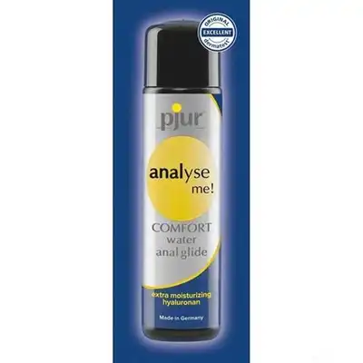 Pjur - Analyse Me! Comfort Water Anal Glide 2ml. Saszetka kultowego lubrykantu analnego, formuła wzbogacona o kwas hialuronowy