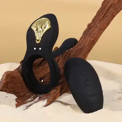 Zalo - Bayek Couple Ring. Zdalnie sterowany ring dla par z wibratorem umożliwiającym penetrację. Odległość nie ma znaczenia!