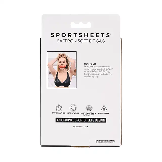 Sportsheets - Saffron Soft Bit Gag. Miękki i wygodny knebel do zagryzania z poduszeczką