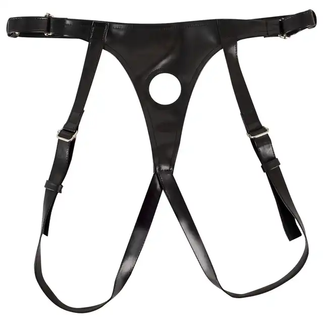 Sweet Smile - Super Soft Double Strap-On. Regulowany pas strap-on z podwójnym dildo, ultra gładki materiał. Podwójna przyjemność