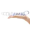 Gläs - Twister Dual Ended Dildo 9.25”. Hipoalergiczne szklane podwójne dildo z długim prostym trzonem i stożkowym plugiem analnym