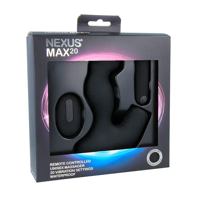 Nexus - Max 20. Uniwersalny wibrator dla każdego, intrygująca stymulacja anusa i waginy, 20 trybów wibracji zasilane pilotem