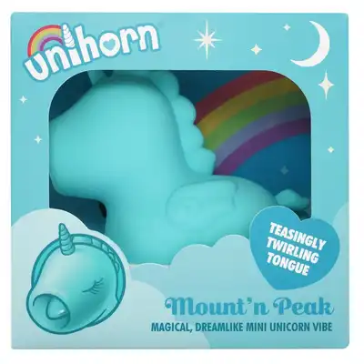 Unihorn - Mount'n Peak. Stymulator łechtaczki z ruchomym językiem, kształt jednorożca. Poznaj krainę zapierających dech w piersiach orgazmów