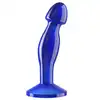 Lovetoy - Flawless Clear Blue 6,5 - przezroczysta wtyczka analna w kolorze niebieskim. Wygięty trzon do stymulacji prostaty 
