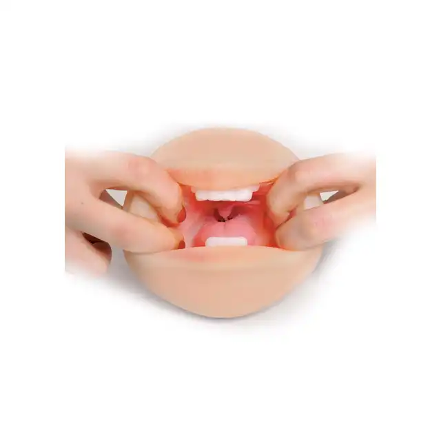 Pipedream - Deepl Throat Cock Sucker. Super realistyczny masturbator usta, jędrny język, drażniące zęby i fantastycznie teksturowane wnętrze