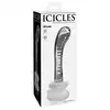 Icicles - No. 88. Szklane, zakrzywiane dildo z silikonową, zdejmowalną przyssawką. Wielowymiarowa przygoda z rozkoszą
