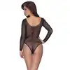 No:Xqse - Body Glitter S-L. Body z długim rękawem wysadzane błyszczącymi kryształkami. Przyciągają kuszące spojrzenia