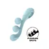 Satisfyer - Tri Ball 2 Light Blue. Wielofunkcyjny wibrator zapewniający jednoczesną potrójną stymulację łechtaczki, pochwy i anusa