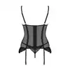 Obsessive - Serena Love Corset M/L. Piękny klasyczny gorset z fiszbinami, delikatna koronka o kwiatowym wzorze, idealne dopasowanie i wysmuklenie sylwetki