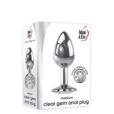A&amp;E CLEAR GEM ANAL PLUG MEDIUM