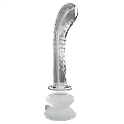 Icicles - No. 88. Szklane, zakrzywiane dildo z silikonową, zdejmowalną przyssawką. Wielowymiarowa przygoda z rozkoszą