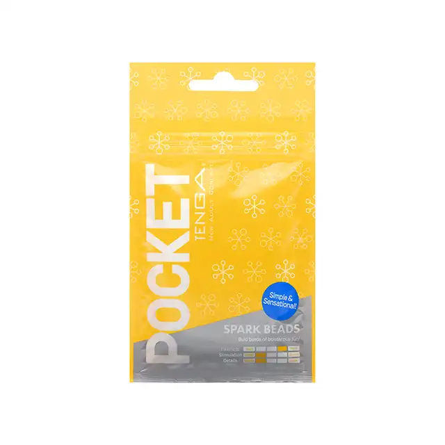 Tenga - Pocket Stroker Spark Beads. Masturbator kieszonkowy o strukturze nieregularnych koralików, super stymulacja