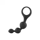 Adam &amp; Eve - Adams Triple Prostate Probe. Silikonowy stymulator prostaty z 3 rozszerzanymi kulkami i ergonomicznym pierścieniowym uchwytem