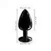 Dorcel - Diamond Plug Size L. Metalowa wtyczka analna z czarnym diamencikiem, ponad 4 cm średnicy