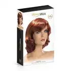 World Wigs - Victoria. Średniej długości peruka w eleganckim miedzianym kolorze. Pięknie podkreślone rysy twarzy 