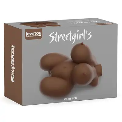 Lovetoy - Streetgirls #6 Black - realistyczny masturbator z ciałem kobiety. Dwa otwory - analny i waginalny dla podwójnej przyjemności 