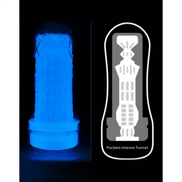 LoveToy - Lumino Play Masturbator 1. Super stymulujący masturbator świecący w ciemności, przezroczysty kubeczek dla wizualnych atrakcji