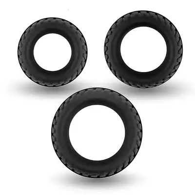 Velv'Or - Rooster Floki Pack Set Of Sturdy Looking Cock Rings - zestaw trzech mocnych i solidnych ringów na penisa. Podtrzymanie i wzmocnienie erekcji!