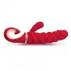 GVibe - GCandy Mini Chilli Coral. Wibrator z króliczkiem, dwa mocne silniki do stymulacji punktu G i łechtaczki