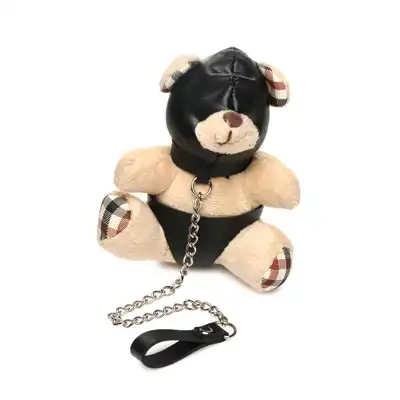 Master Series - Hooded Teddy Bear Keychain - unikatowy prezent. Mini miś ze smyczą i kapturem z opcją przypięcia