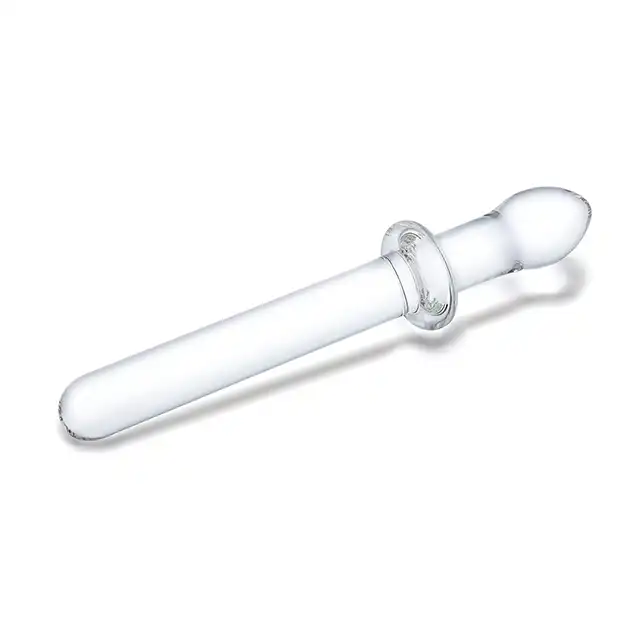 Gläs - Classic Smooth Dual Ended Dildo 9.25". Podwójne szklane dildo, prosty trzon i plug analny do wyrazistej stymulacji