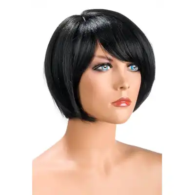 World Wigs - Mia. Krótka, kruczo czarna peruka o eleganckim cięciu w stylu krótkiego boba. Idealna do roleplay