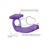 Pipedream - Silicone Double Pene Rabbit. Wibrujący strapon z żebrowaną teksturą, ringiem na penisa i wibrującym stymulatorem łechtaczki
