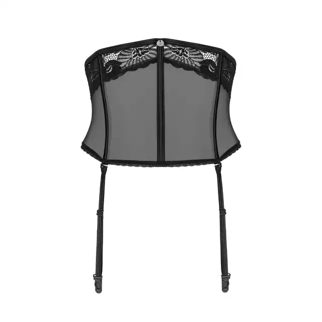 Obsessive - Serena Love Garter Belt XS/S. Pas do pończoch z pionowymi fiszbinami, idealne wyszczuplenie sylwetki