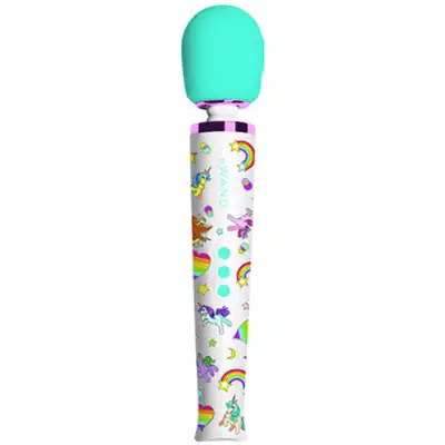 Le Wand - Unicorn Wand 8 Piece Collection. Luksusowy zestaw z wibratorem magiczna różdżka i super stymulacyjnymi nakładkami, motyw jednorożca. Mega Sale!