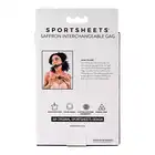 Sportsheets - Saffron Interchangeable. Knebel 2 w 1 z wymiennymi końcówkami. Otwarty ring lub kulka z otworami do oddychania