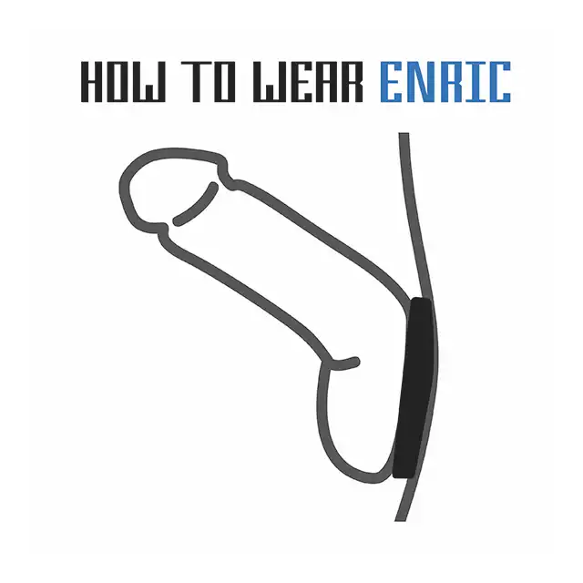 Velv'Or - Rooster Enric Minimalistic Slick Cock Ring - minimalistyczny, czarny ring na penisa. Oprawa wydajności i erekcji! 