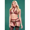 Teacher's Pet - Crisscross Schoolgirl Set M/L. Czteroczęściowy strój niegrzecznej uczennicy, mocno wyzywający komplet z krawatem