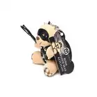 Master Series - BDSM Teddy Bear Keychain - unikatowy prezent. Mini miś z pejczem i maską z opcją przypięcia
