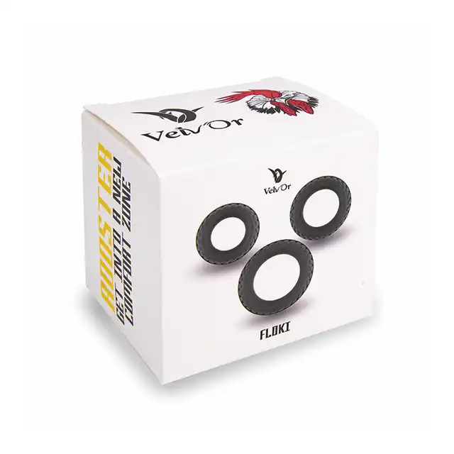 Velv'Or - Rooster Floki Pack Set Of Sturdy Looking Cock Rings - zestaw trzech mocnych i solidnych ringów na penisa. Podtrzymanie i wzmocnienie erekcji!