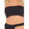 Pink Lipstick - Femme Seamless. Drapieżnie seksowny komplet z topem bandeau i spódnicą