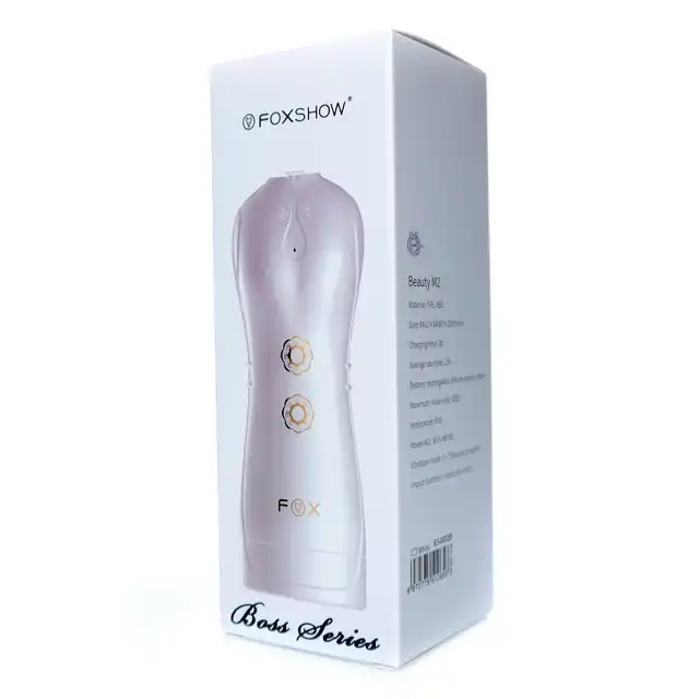 Boss Series - Vibrating and Flashing Masturbation Cup. Masturbator z funkcją pulsacji wibracji i efektami głosowymi. Innowacyjna technologia automatycznego dobierania ergonomicznych funkcji