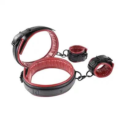 Sportsheets - Saffron Thigh &amp; Wrist Cuff Set. Zestaw do zniewalania z kajdankami na uda i nadgarstki